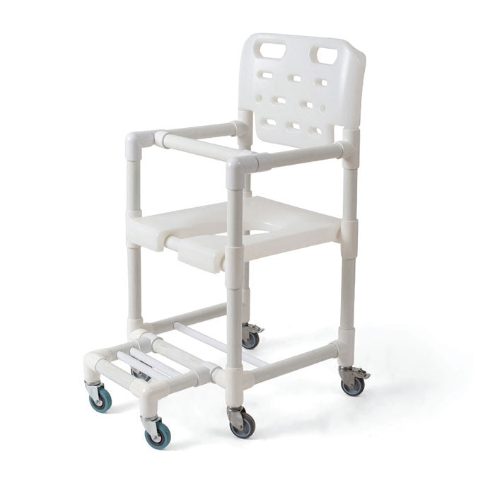 כיסא רחצה מפלסטיק עם ידית נעילה. רוחב 51. תוצרת ישראל.