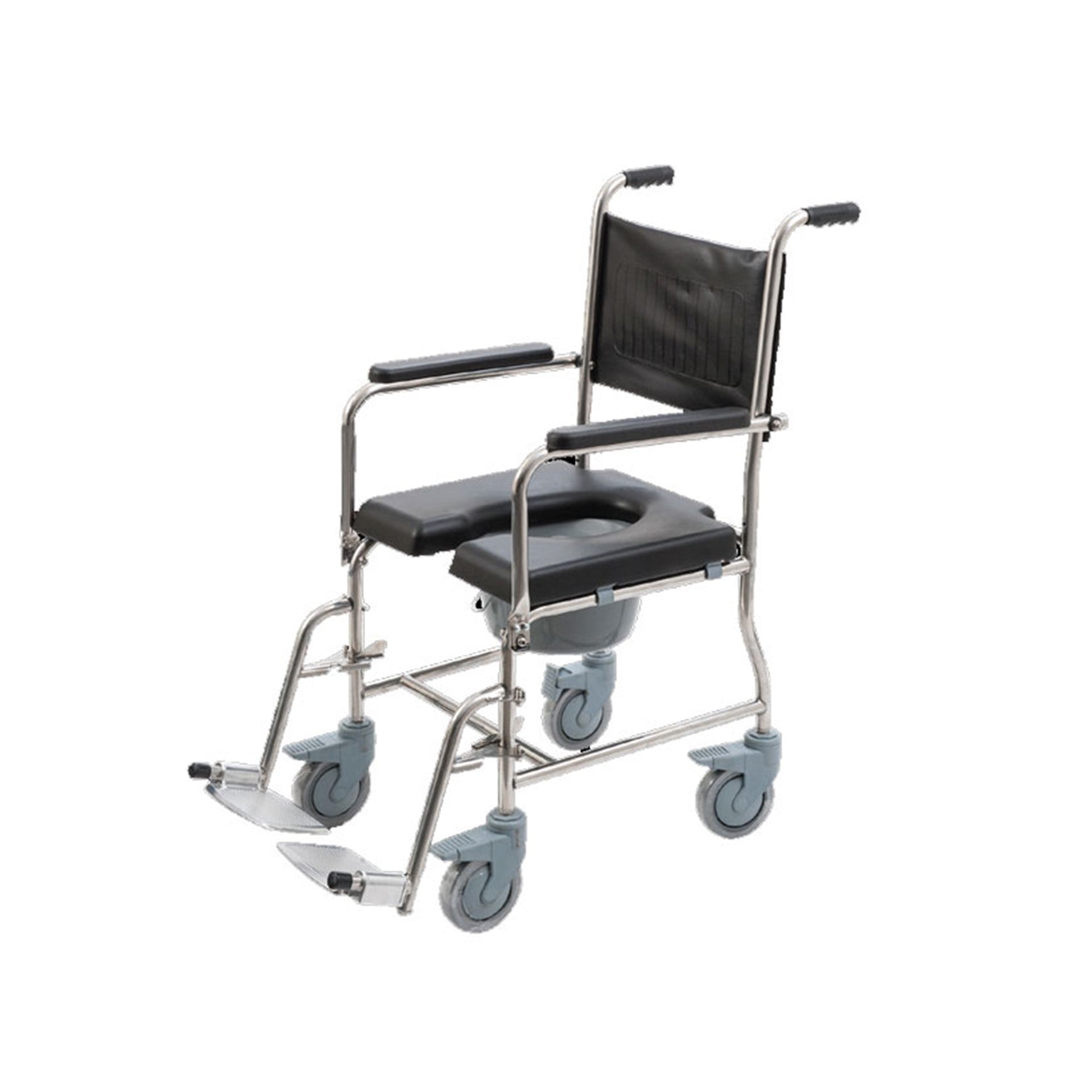 כיסא רחצה נירוסטה עם מושב יצוק, רוחב 45