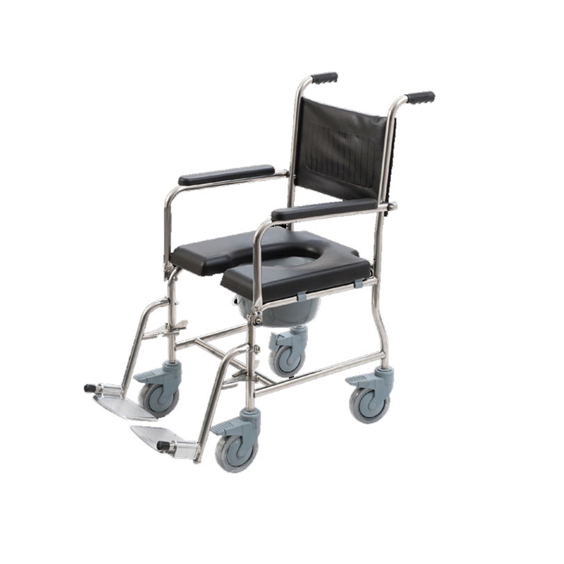 כיסא רחצה נירוסטה עם מושב יצוק, רוחב 51