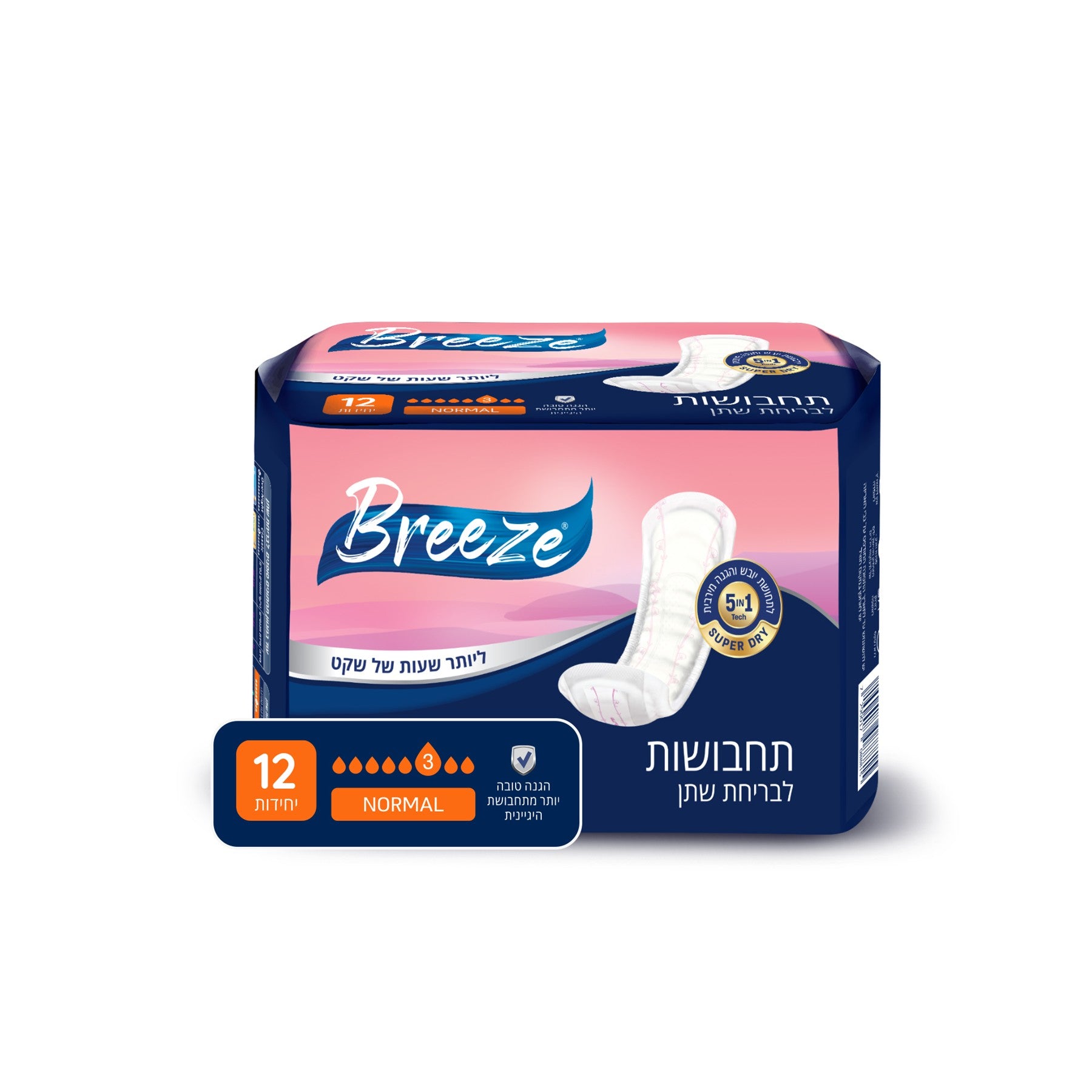 תחבושות לבריחת שתן של בריז נורמל, 12 יח' בחבילה