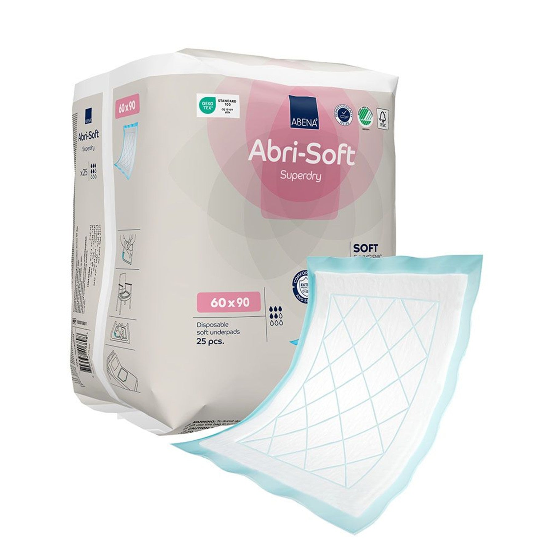 סדיניות חד פעמיות "אברי סופט- סופרדריי" , 60*90, 25 יחידות בחבילה